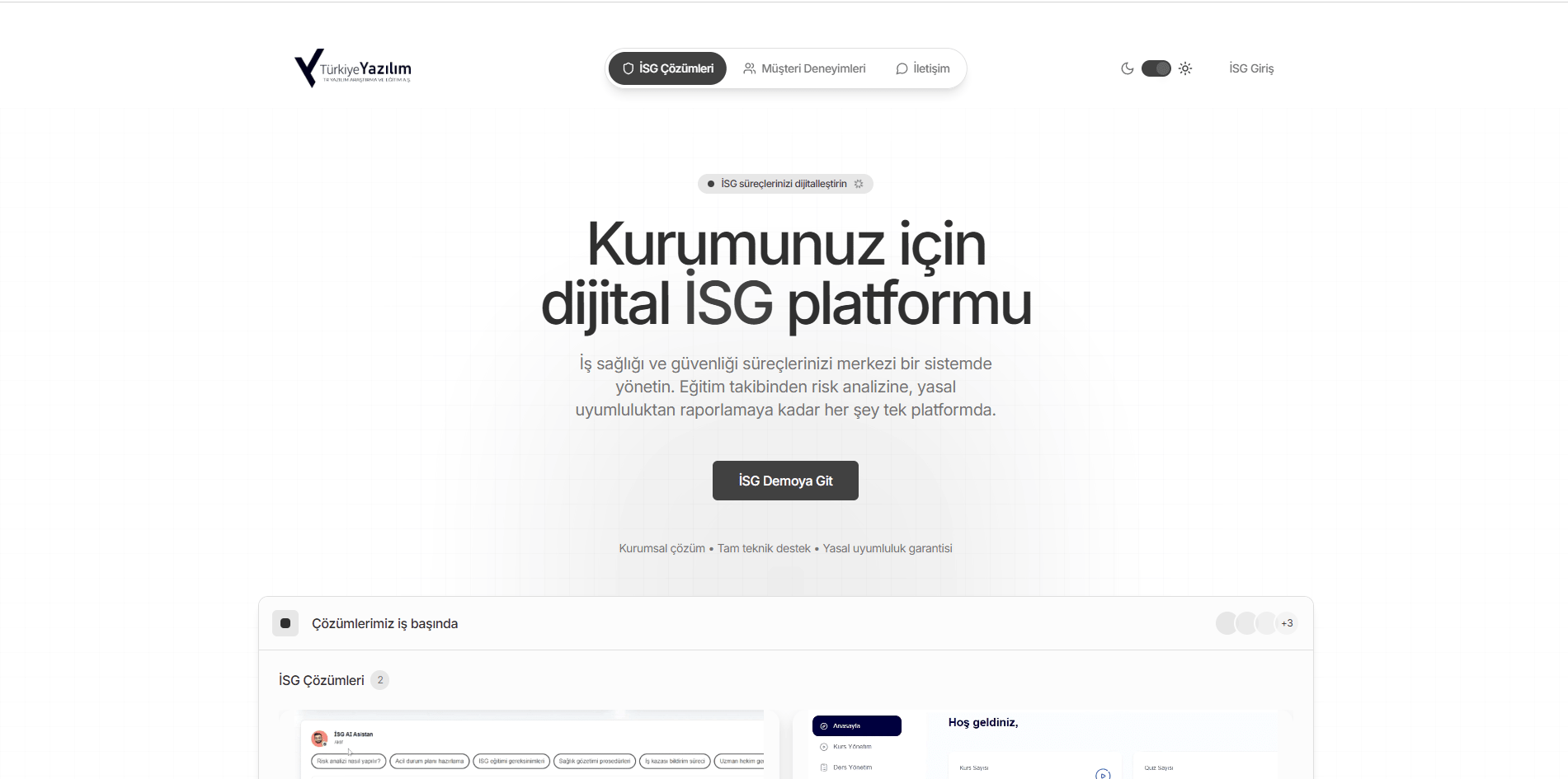 İSG Platform Dashboard